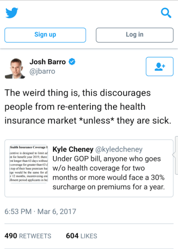 Josh Barro tweet
